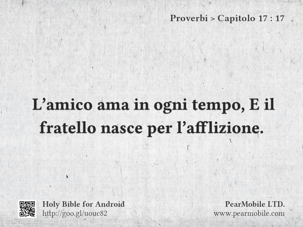 Proverbi, Capitolo 17:17